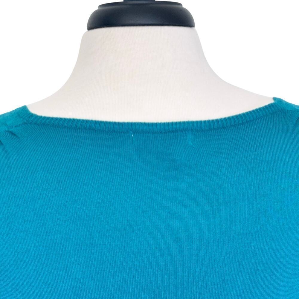 New VERTIGO PARIS Teal‎ Knit Sweater Midi Dress Long Sleeve Women's Sz M - Picture 12 of 14